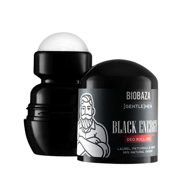 Deodorant natural pe baza de piatra de alaun pentru barbati BLACK ENERGY (dafin si patchouli), Biobaza, 50 ml