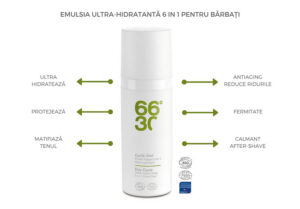Excelenta in ingrijirea cosmetica pentru barbati – emulsia ultra-hidratanta 6-in-1 BIO pentru fata 66°30