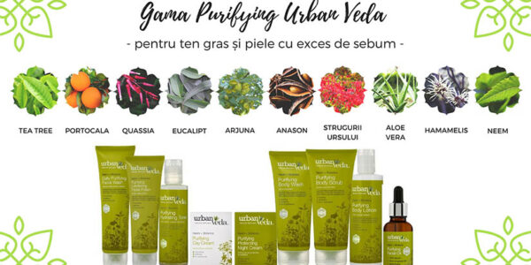 Gama Purifying Urban Veda – tratament ayurvedic revigorant pentru ten gras si exces de sebum