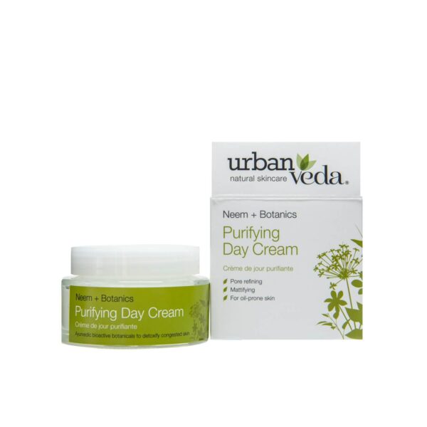 Crema de zi matifianta cu extract de neem organic - ten gras, Purifying - Urban Veda, 50 ml
