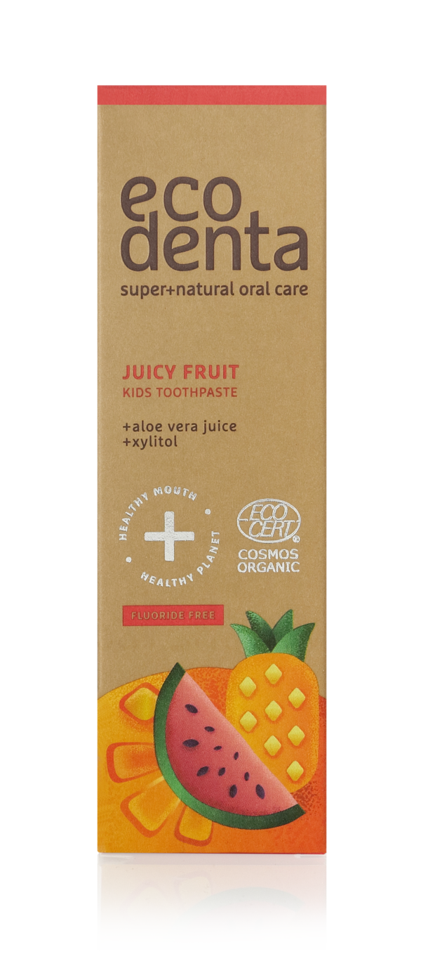 Pasta de dinti organica pentru copii cu suc de fructe, Cosmos Organic, Ecodenta, 75 ml