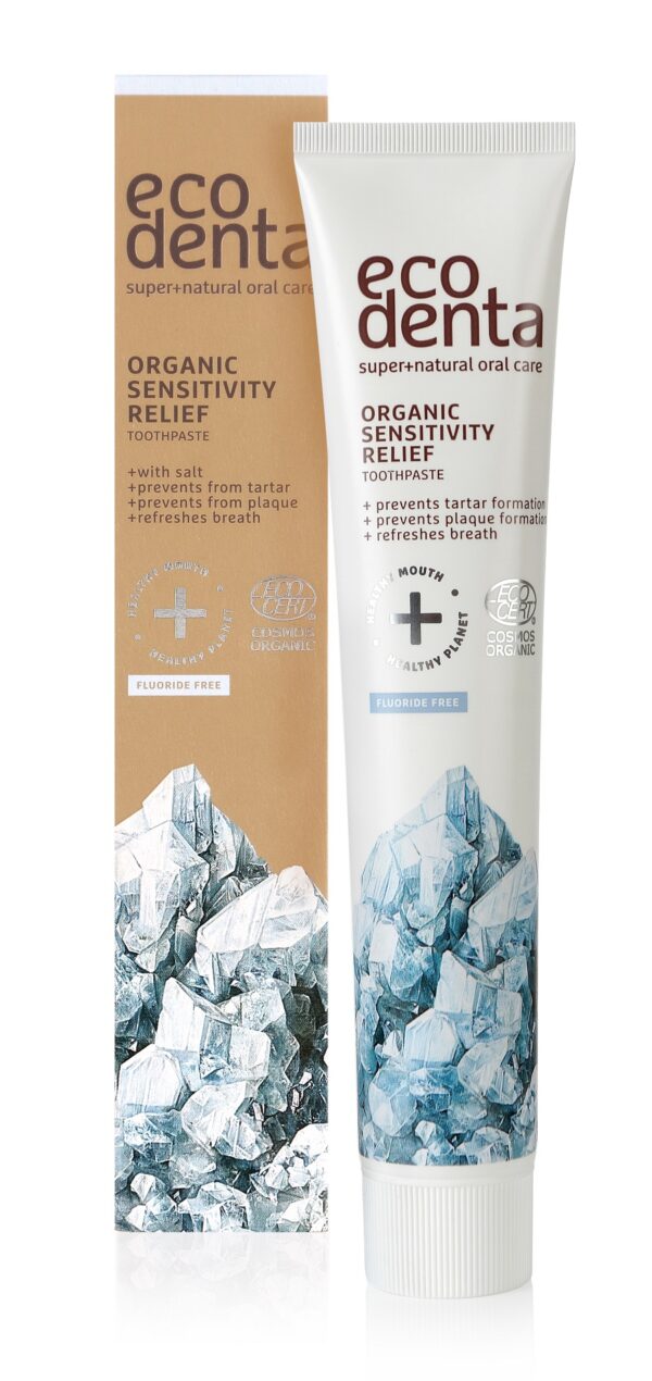 Pasta de dinti organica pentru dinti si gingii sensibile, Cosmos Organic, Ecodenta, 75 ml