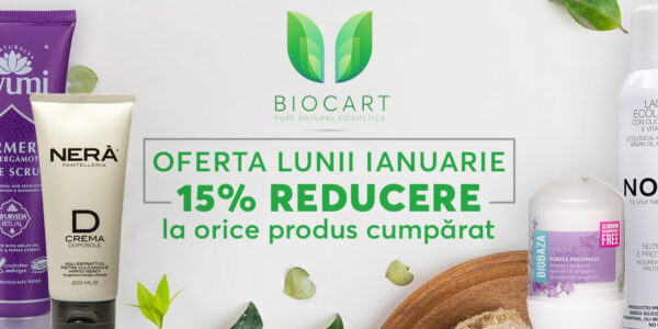 15% discount la toate produsele – Oferta lunii ianuarie