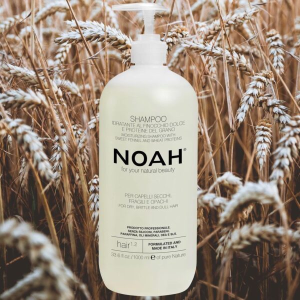 Sampon natural hidratant cu fenicul pentru par uscat, fragil si lipsit de stralucire (1.2), Noah, 1000 ml