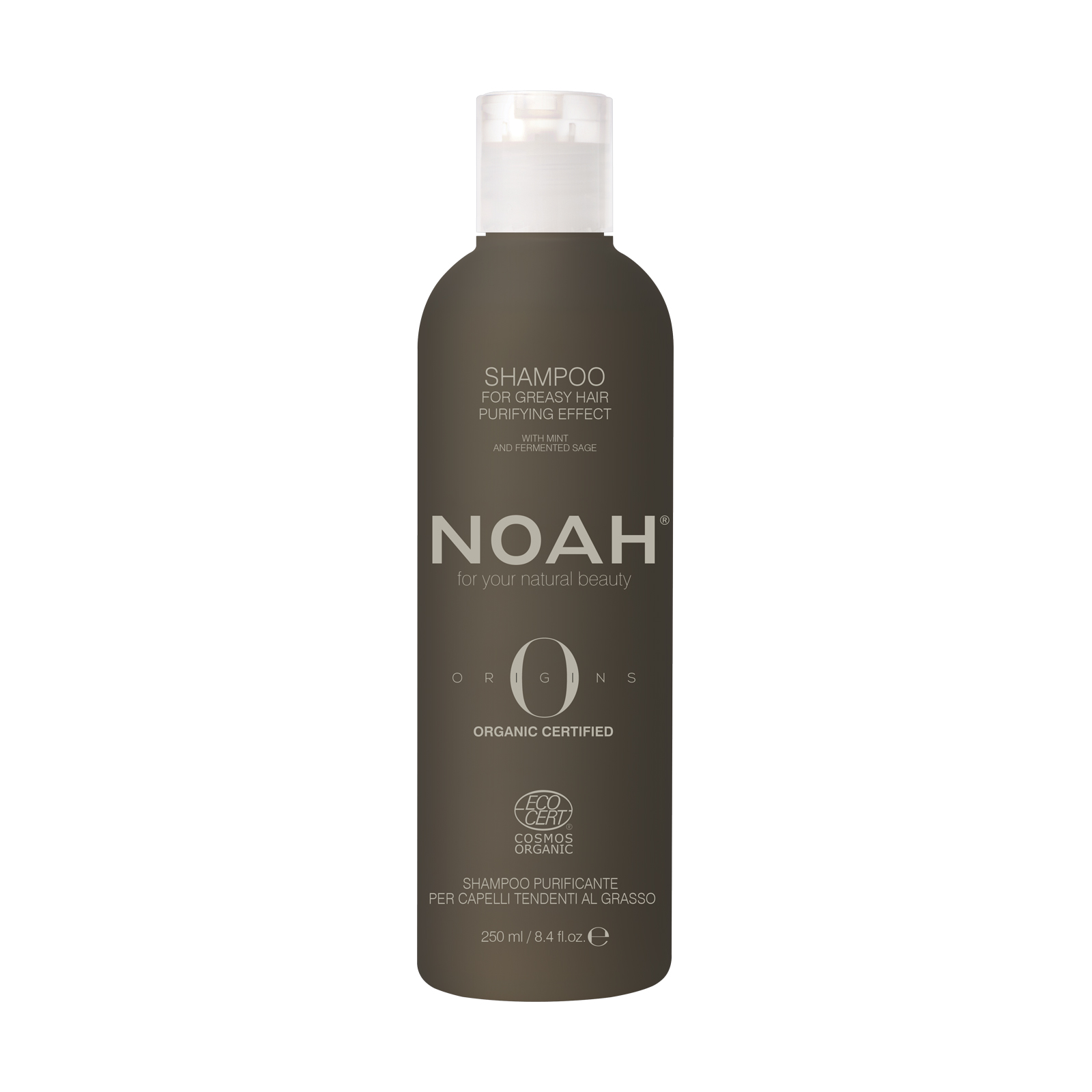 Seem Destroy relaxed Sampon BIO purificator cu ulei esential de menta pentru par si scalp gras,  Noah, 250 ml — BioCart