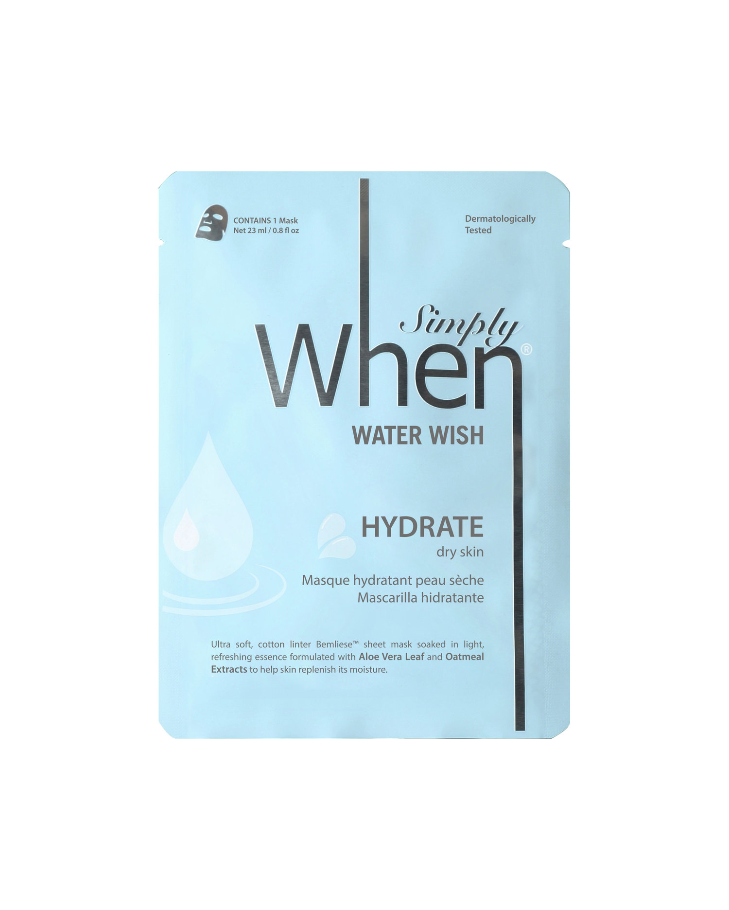 Sudan hypocrisy Tweet Masca coreeana hidratanta pentru ten uscat, Water Wish, 23 ml, Simply When  — BioCart