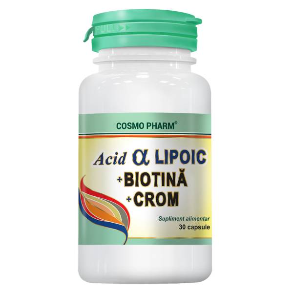Acid Alfa Lipoic Biotina Crom, Cosmo Pharm, 30 capsule