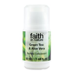 Deodorant roll on natural, cu ceai verde si Aloe Vera, Faith in Nature...