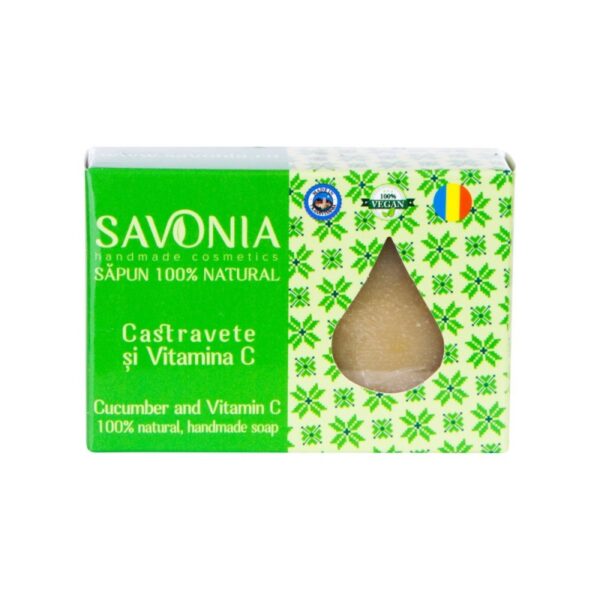 Sapun natural cu Castravete si Vitamina C, Savonia, 90g