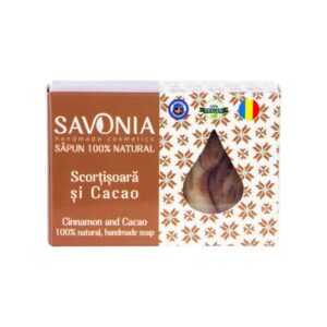 Sapun natural cu Scortisoara si Cacao, Savonia, 90g