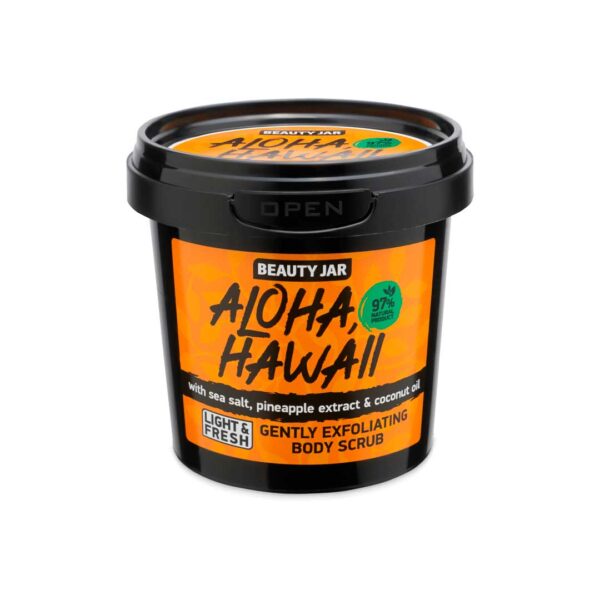 Scrub delicat pentru corp, cu sare de mare, Aloha Hawaii, Beauty Jar, 200 g