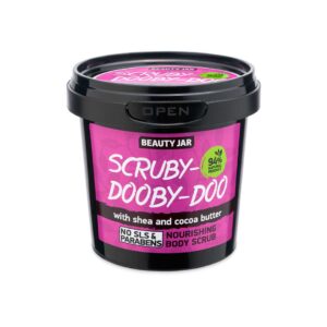 Scrub hranitor pentru corp, cu unt de shea si cacao, Scruby-Dooby-Doo, Biocart_Beauty Jar, 200 g