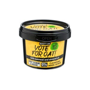 Masca faciala exfolianta cu ovaz si ulei de migdale, Vote for oat, Beauty Jar, 100 g
