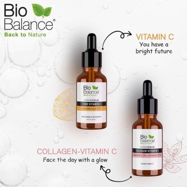 Colagen 4,5% + Vitamina C 0,5% Super Serum, Bio Balance, 30 ml