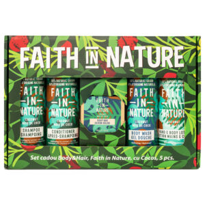 Set ritual de ingrijire Faith in Nature cu Cocos, 5 pcs