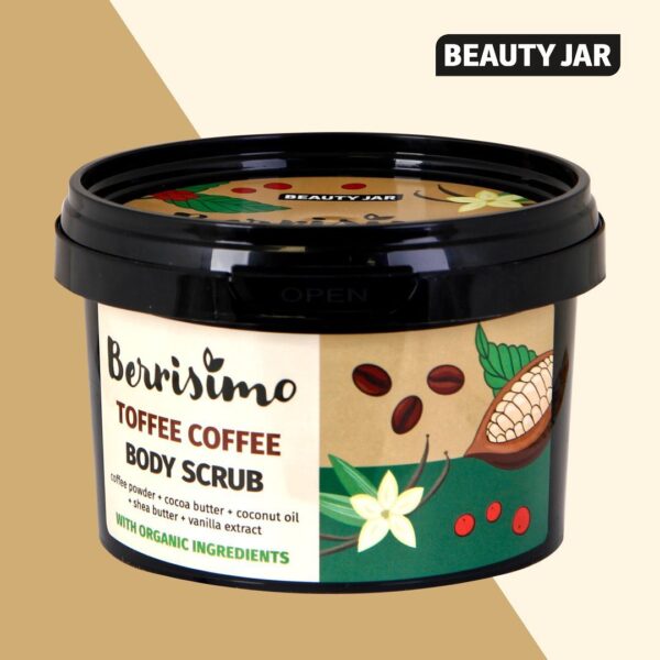 Exfoliant corporal cu cafea, cacao si vanilie, Berrisimo, Beauty Jar, 350 g
