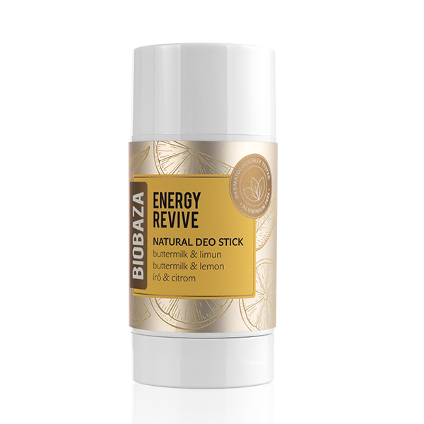 Deodorant stick natural fara aluminiu, cu lamaie, Energy Revive, Biobaza, 50 ml