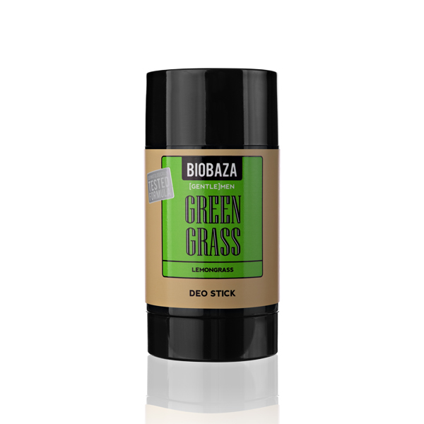 Deodorant stick natural fara aluminiu pentru barbati, cu lemon grass, GREEN GRASS, Biobaza, 50 ml