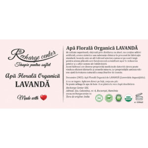 Apa florala organica  LAVANDA, Recharge, 100ml