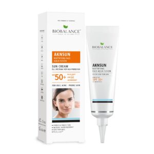 AKNSUN Crema cu SPF 50+ Matifianta, pentru Ten Acneic si Gras, Bio Bal...