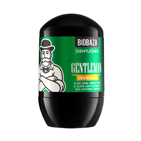 Deodorant natural cu aloe vera si extract de ceai verde, pentru barbati, Gentlemen, Biocart.eu, Biobaza, 50 ml