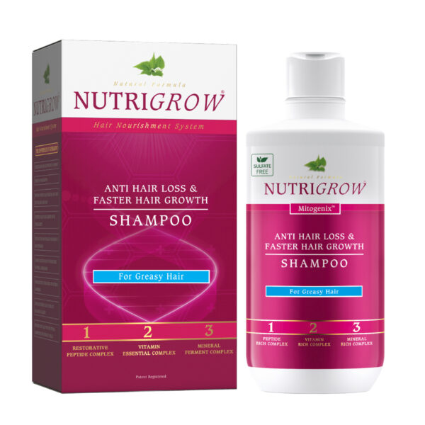 Nutrigrow, Sampon Anticadere si Regenerare pentru Par Gras, Bio Balance, 300 ml