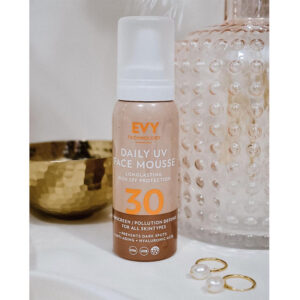 Sunscreen Mousse Daily UV Crema de fata spuma cu SPF 30 Unisex, EVY TE...