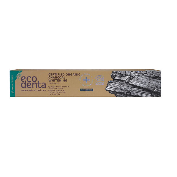 Pasta de Dinti Organica pentru Albire cu Carbune, Ecodenta, 75 ml