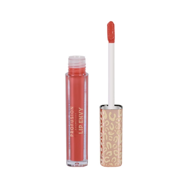 Set Lip Envy Nude Nectar, luciu de buze ultra neted si lucios & creion pentru buze cu finish satinat, Profusion Cosmetics, 3,5 ml + 0,3 g