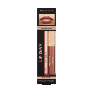 Set Lip Envy Bare Beauty, luciu de buze ultra neted si lucios & creion pentru buze cu finish satinat, Profusion Cosmetics, 3,5 ml + 0,3 g