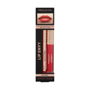 Set Lip Envy Love Spell, luciu de buze ultra neted si lucios & creion pentru buze cu finish satinat, Profusion Cosmetics, 3,5 ml + 0,3 g