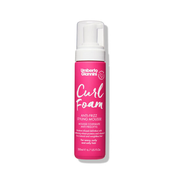 Spuma modelatoare anti-frizz pentru par cret, Curl Foam, Umberto Giannini, 200 ml