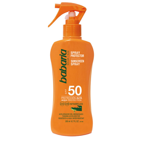 Spray protectie solara SPF50 & accelerator bronzare, Babaria, 200 ml