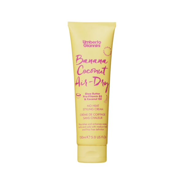 Crema styling pentru parul cret, fara caldura, sustinere medie, Banana Coconut Air-Dry, Umberto Giannini, 150 ml