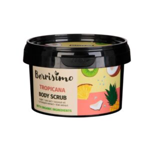 Scrub pentru corp, cu ulei de cocos, extract de ananas si kiwi, Tropicana, Beauty Jar, 350 g