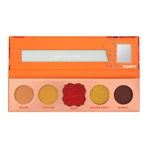 Paleta farduri de pleoape Pretty Poppy, 5 nuante, Profusion Cosmetics,...