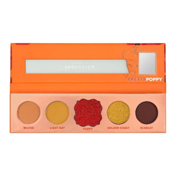 Paleta farduri de pleoape Pretty Poppy, 5 nuante, Profusion Cosmetics, 4.58 g