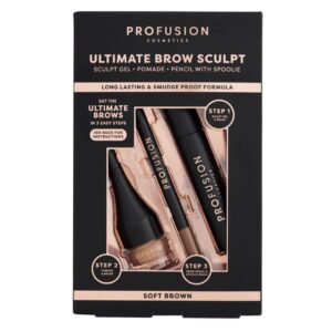 Kit pentru sculptarea sprancenelor Ultimate Brow Sculpt, Soft Brown, P...