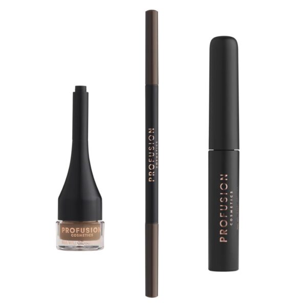 Kit pentru sculptarea sprancenelor Ultimate Brow Sculpt, Dark Brown, Profusion Cosmetics, 3 articole