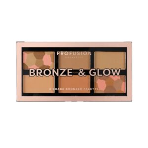 Paleta bronzer & iluminare, Bronze & Glow, 6 nuante, Profusion Cosmetics, 15.6 g