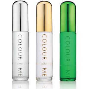 Set cadou parfumuri de barbati Colour Me Silver Sport, Homme Gold, Green, Milton-Lloyd Fragrances, 3 x 50 ml