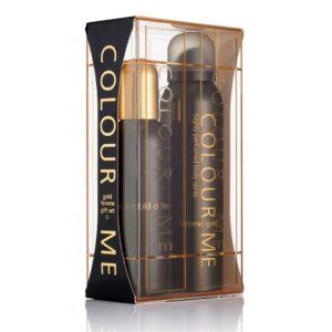 Set cadou apa de parfum de dama Colour Me Femme Gold & spray de corp, Milton-Lloyd Fragrances, 250 ml