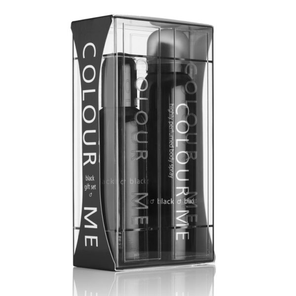 Set cadou apa de parfum de barbati Colour Me Black & spray de corp, Milton-Lloyd Fragrances, 250 ml